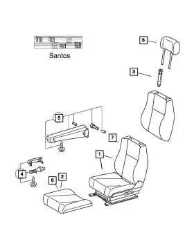 05133235aa Mopar Genuine Front Seat Cushion 5133235aa
