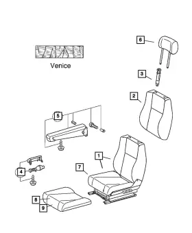 05139920aa Mopar Genuine Front Seat Cushion 5139920aa
