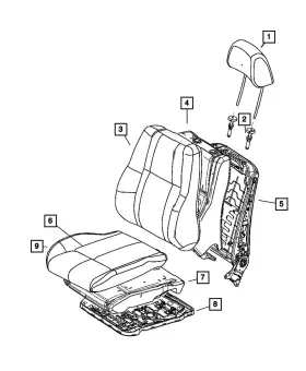 05143344aa Mopar Genuine Seat Back Foam Right 5143344aa