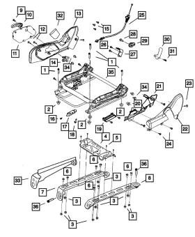 05143411aa Mopar Genuine Recliner Cable 5143411aa