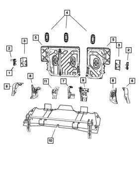 05191952aa Mopar Genuine Seat Back Recliner 5191952aa