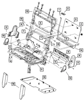 1al971k5aa Mopar Genuine Recliner Seat Cover Inboard