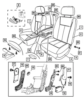 1bj721j3aa Mopar Genuine Seat Back Cover Driver