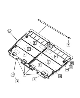 1dj83zj8aa Mopar Genuine Load Floor Door Left
