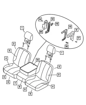 1qa31bd3aa Mopar Genuine Front Seat Cushion