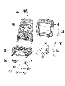 1uv73dx9aa Mopar Genuine Recliner - Handle #1uv73dx9aa
