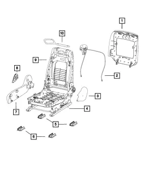 1vl54xdvaa Mopar Genuine Seat Back Release Cable 1vl54xdvaa Mopar Genuine Seat Back Release Cable