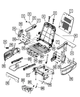 1wb18bd1aa Mopar Genuine Seat Back Panel