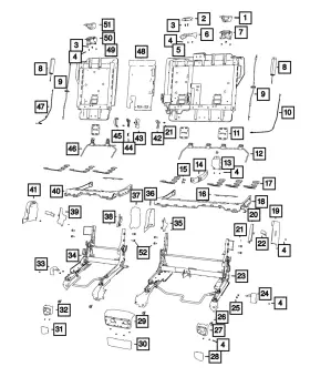 1xt07dx9aa Mopar Genuine Seat Back Release Bezel Left