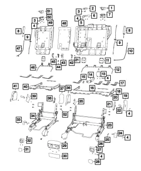1xt82dx9ae Mopar Genuine Seat Release Handle Right