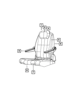 1yk81dx9ab Mopar Genuine Rear Seat Back Cover 1yk81dx9ab Mopar Genuine Rear Seat Back Cover