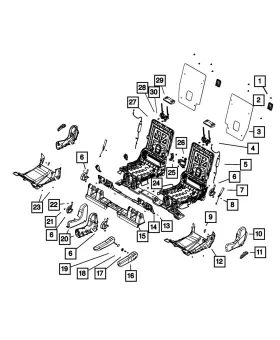 1yq18dx9aa Mopar Genuine Armrest Plug Right