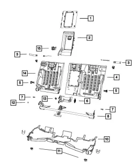 1yw01dx9ad Mopar Genuine Rear Seat Housing Assembly