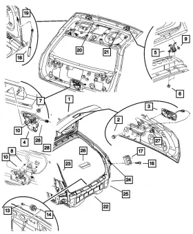 Mopar 4575754ae Genuine Latch Release Cable Assembly