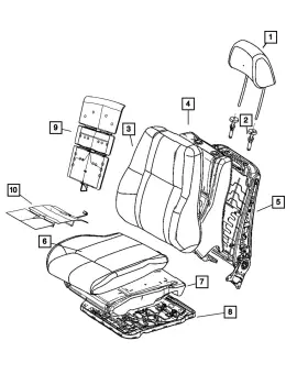4610196ae Mopar Genuine Seat Back Heated Pad