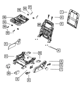 4610332ac Mopar Genuine Front Seat Back Frame