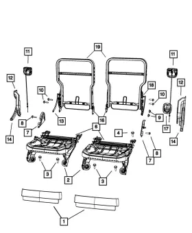 5102418aa Mopar Genuine Fold Flat Mechanism Right