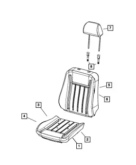 5135283aa Mopar Genuine Front Seat Cushion Frame Driver 5135283aa Mopar Genuine Front Seat Cushion Frame Driver