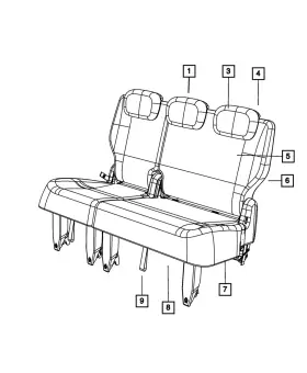 5139471ab Mopar Genuine Seat Strap Left