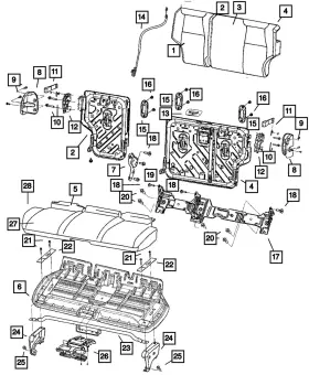 5143424aa Mopar Genuine Seat Cushion Base Panel