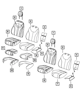 5lp16hl1aa Mopar Genuine Front Seat Back Cover Right