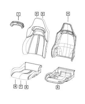 Mopar 5ph92dx9aa Genuine Seat Cushion Pan Right