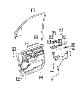 5yk47tx7ac Mopar Genuine Cup-holder Left