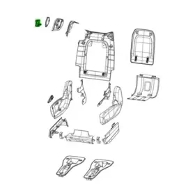 5zj57lk5ad Mopar Seat Back Recliner Adjustment Handle Left