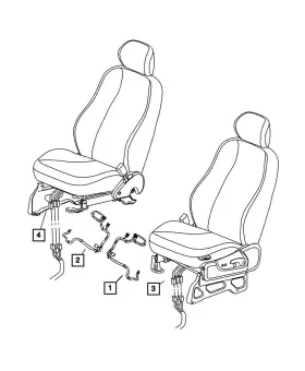 68004428ab Mopar Genuine Heated Seat Wiring Left