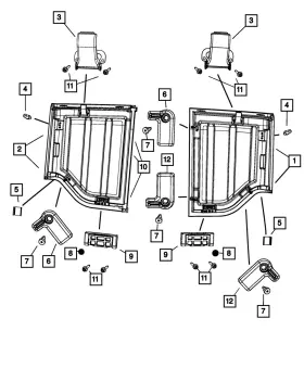 68004991ac Mopar Genuine Targa Panel Isolator 68004991ac Mopar Genuine Targa Panel Isolator