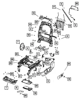 68050504aa Mopar Genuine Seat Bracket 68050504aa Mopar Genuine Seat Bracket