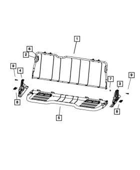 68050744aa Mopar Genuine Seat Back Latch Right