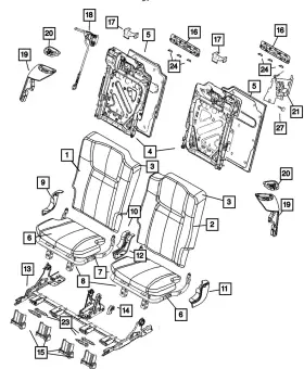 68058075aa Mopar Genuine Seat Back Foam Right