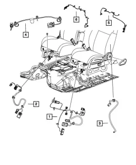 Mopar 68071932aa Genuine Power Seat Wiring