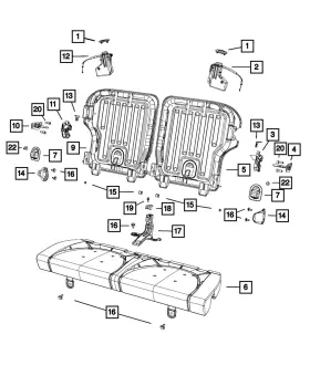 68088617ab Mopar Genuine Seat Back Latch Striker