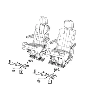 68101328aa Mopar Genuine Rear Seat Wiring Right 68101328aa Mopar Genuine Rear Seat Wiring Right