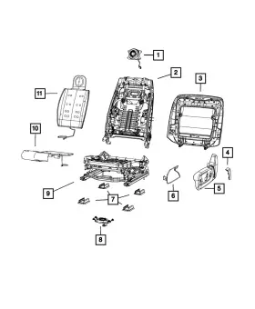68102129ab Mopar Genuine Power Seat Adjuster
