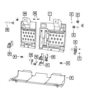 68102831aa Mopar Genuine Rear Seat Cushion Wire