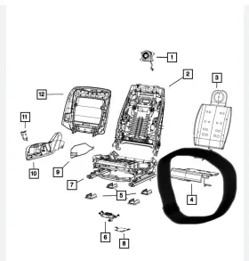 68104704aa Mopar Genuine Seat Cushion - Vented Bag