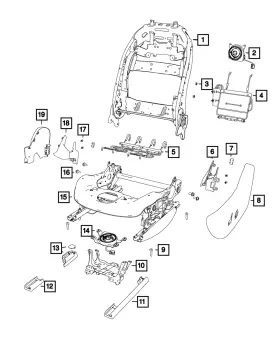 68138755aj Mopar Genuine Power Seat Adjuster