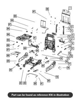68140084aa Mopar New Genuine Seat Back Heated Pad 11-15 Jeep Patriot Compass