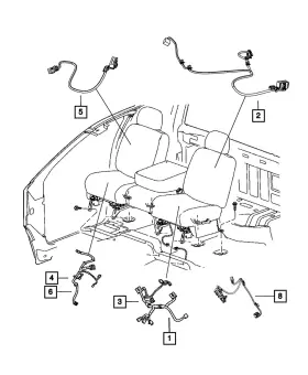 68141041aa Mopar Genuine Power Seat Wiring