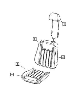 68156167ab Mopar Genuine Seat Back Foam Left