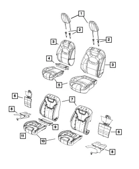 68156874ae Mopar Genuine Heated Seat Element Right