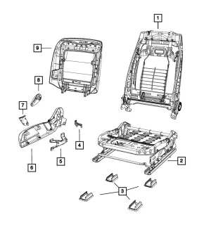 68157292aa Mopar Genuine Seat Bracket