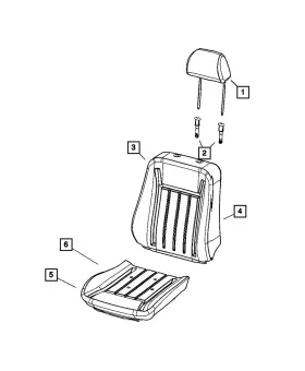 68159307ab Mopar Genuine Seat Cushion Foam Left