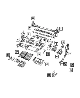 68171997ab Mopar Genuine Seat Reinforcement Left