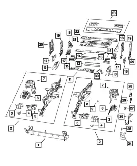 68172589ab Mopar Genuine Seat Reinforcement Left