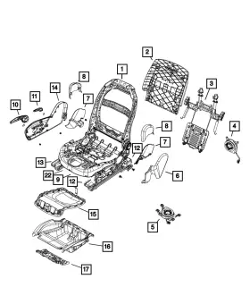 68196574ac Mopar Genuine Seat Back Panel