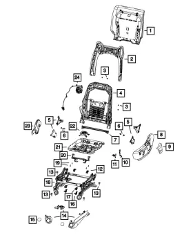 68214369aa Mopar Genuine Seat Bracket